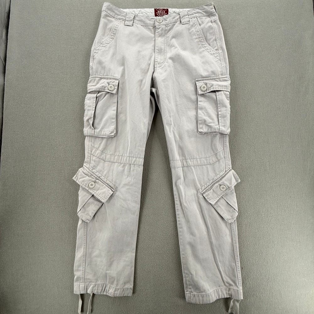 Matchstick Y2K Grunge Japanese Fashion Baggy Relaxed Cargo Pants XL34 Fits 35x31